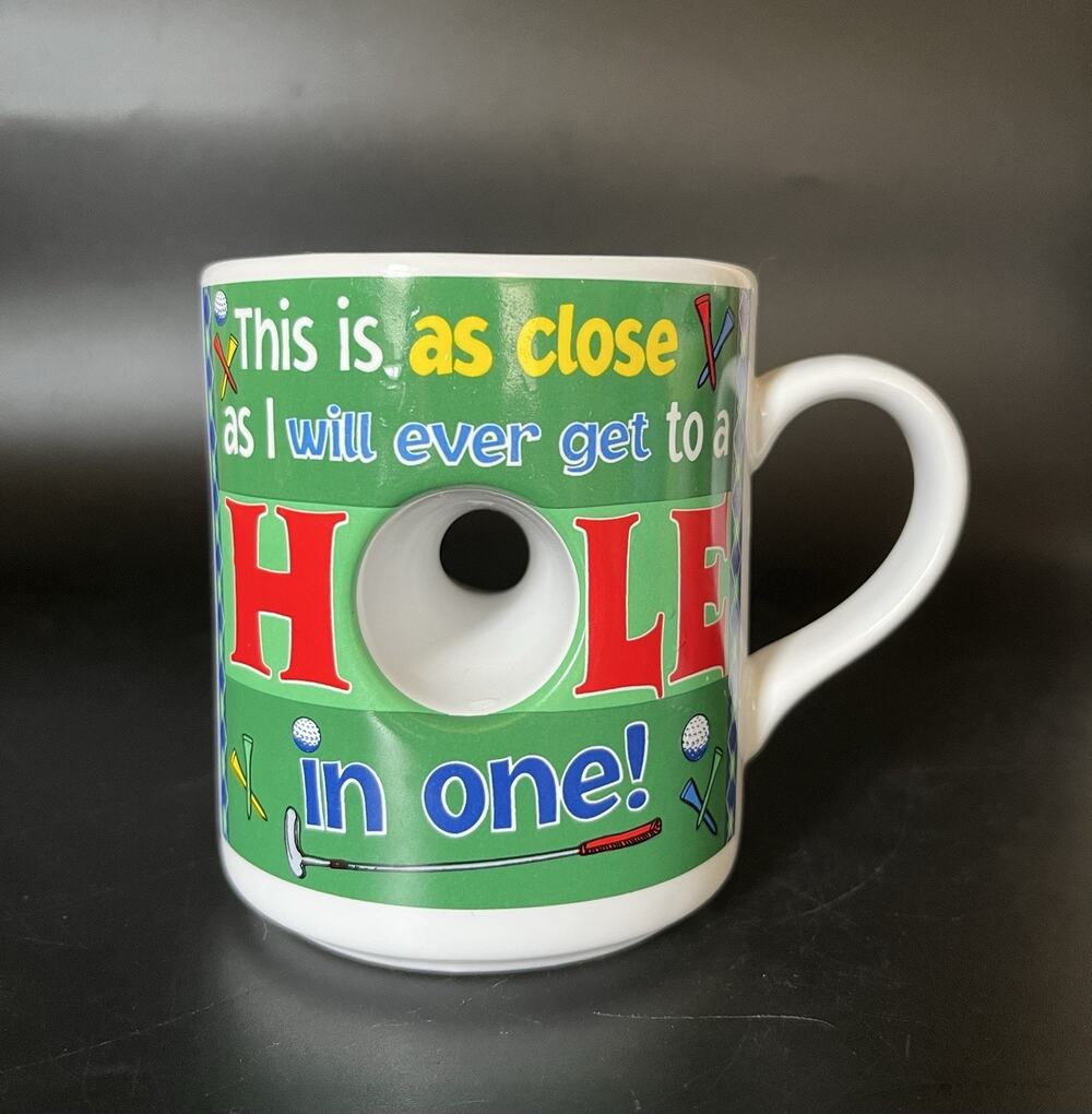 Vintage Papel Giftware Golf Mug Cup Coffee Will Ever Get To A Hole In One